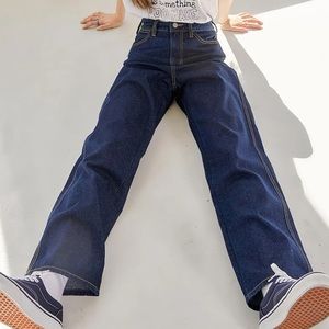DAZY Contrast Topstitching Boyfriend Jeans